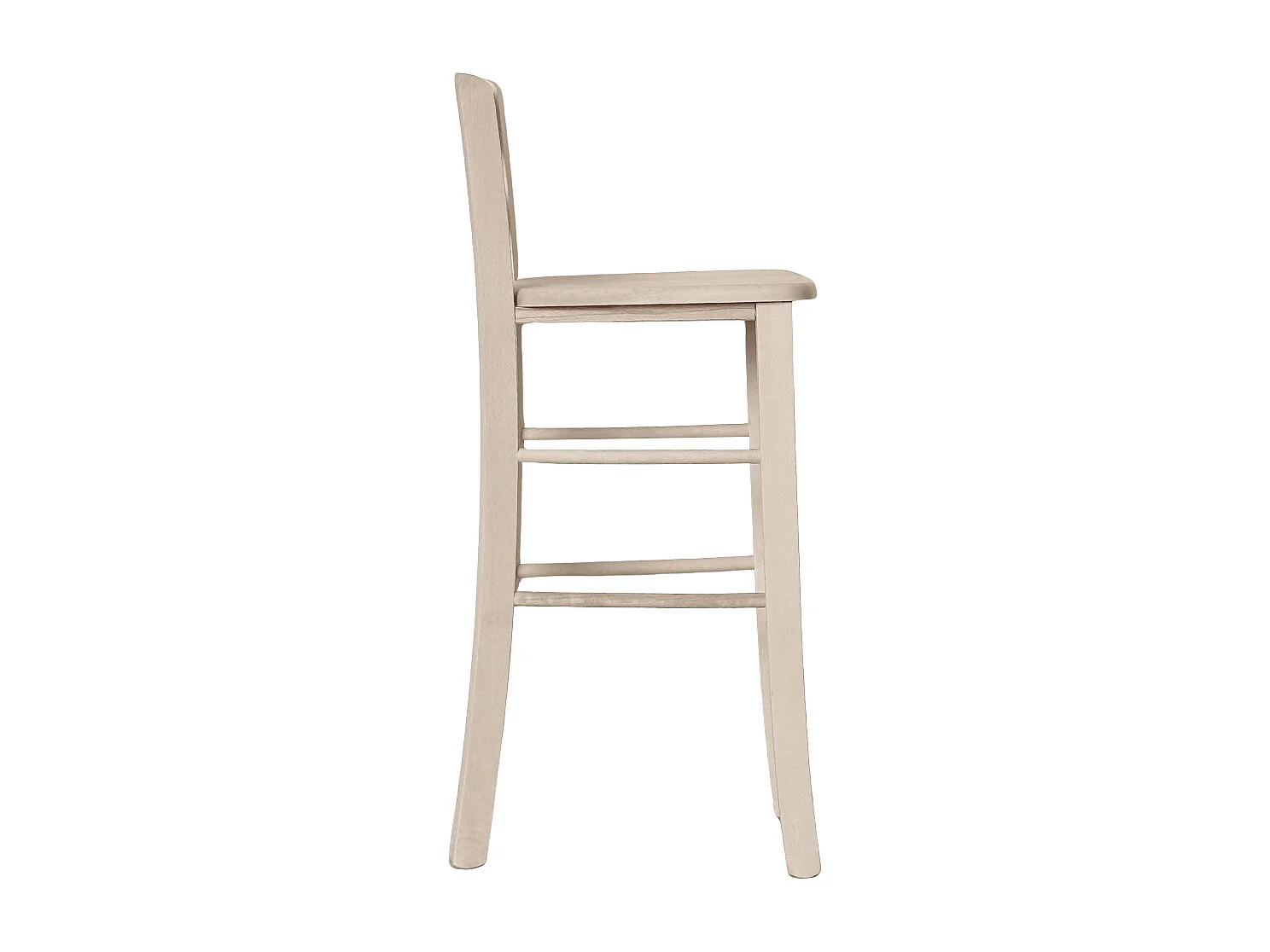 Taburete snack Raw de 66 cm de altura con respaldo y asiento en madera maciza