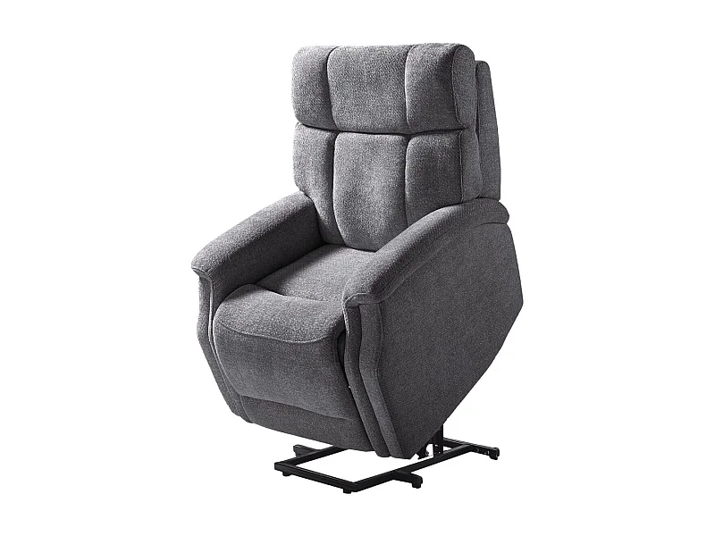 LINARES - Fauteuil Relax Releveur Electrique Tissu Gris foncé