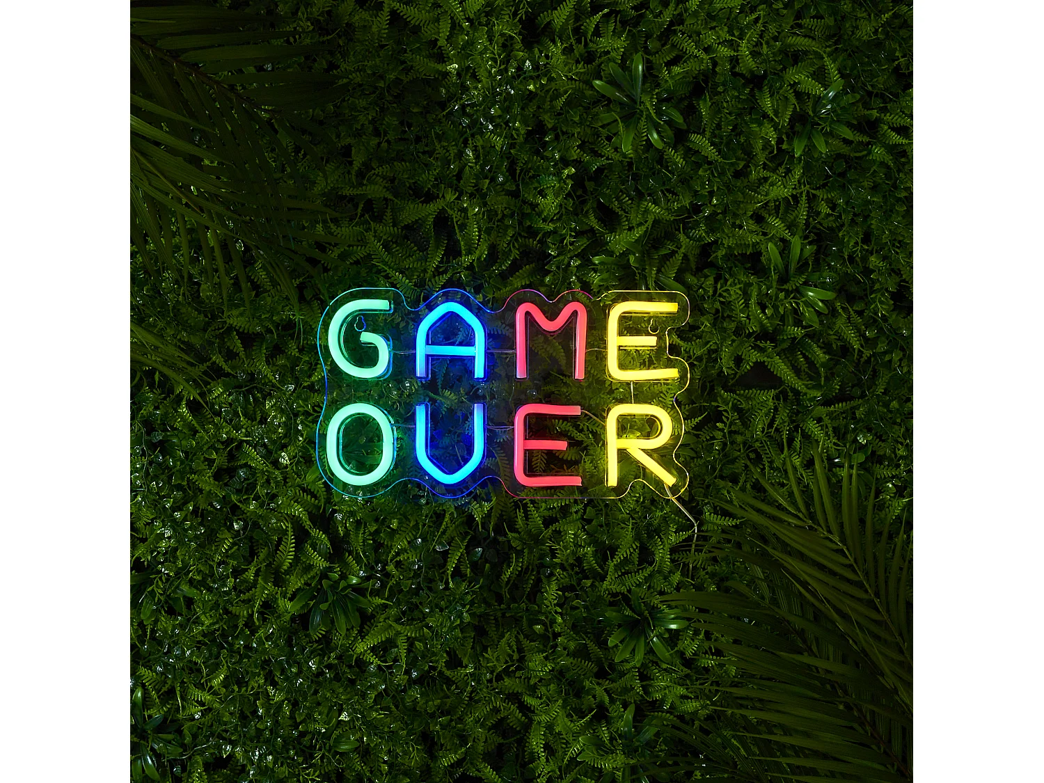 Lampe Led Effet Neon Game Over Usb Multicolore
