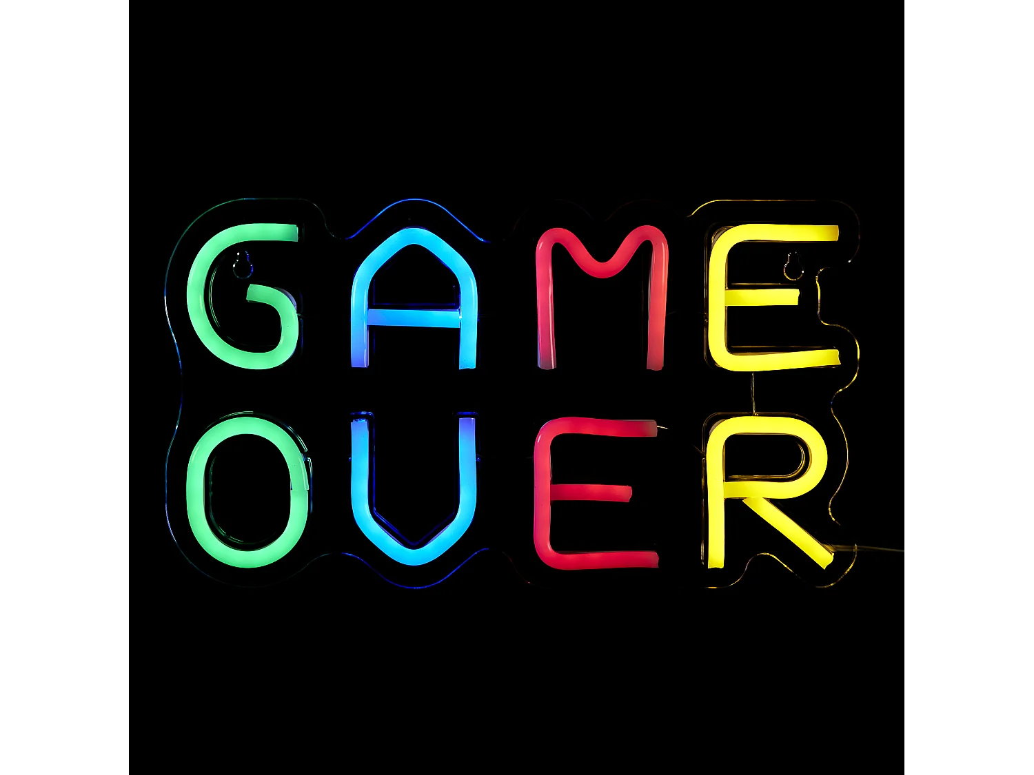 Lampe Led Effet Neon Game Over Usb Multicolore