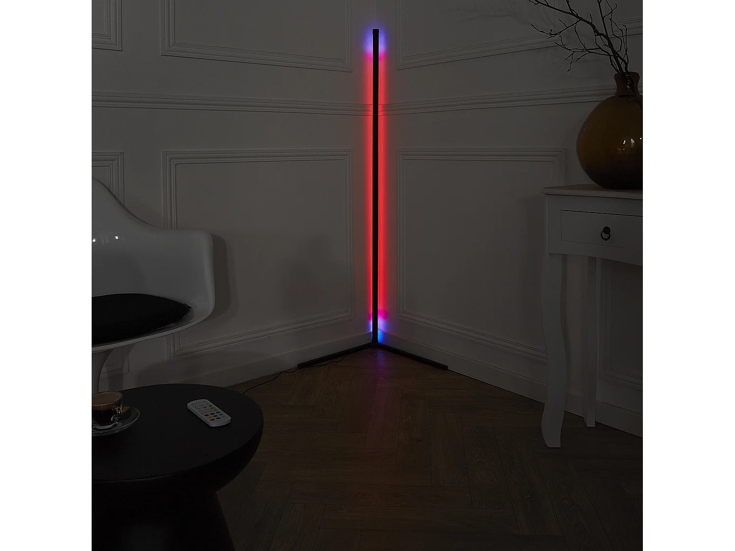 Lampe Tube Led Angle 140cm Noir, Multicolore