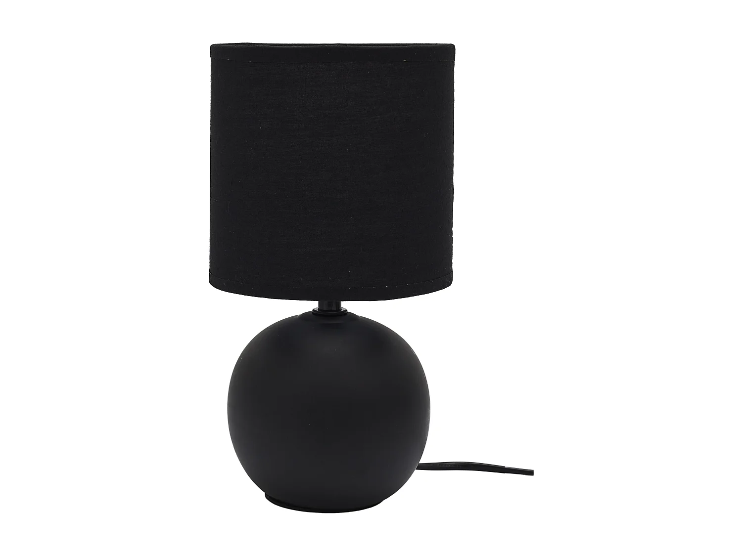 Lampe De Table Ceramique H25cm Noir Noir