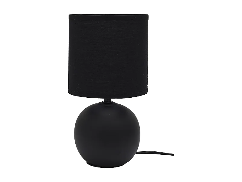 Lampe De Table Ceramique H25cm Noir Noir