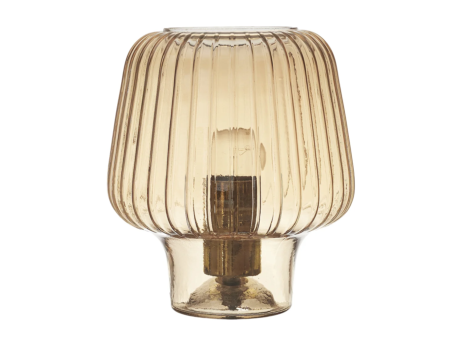 Lampe A Poser Verre Fume Marron