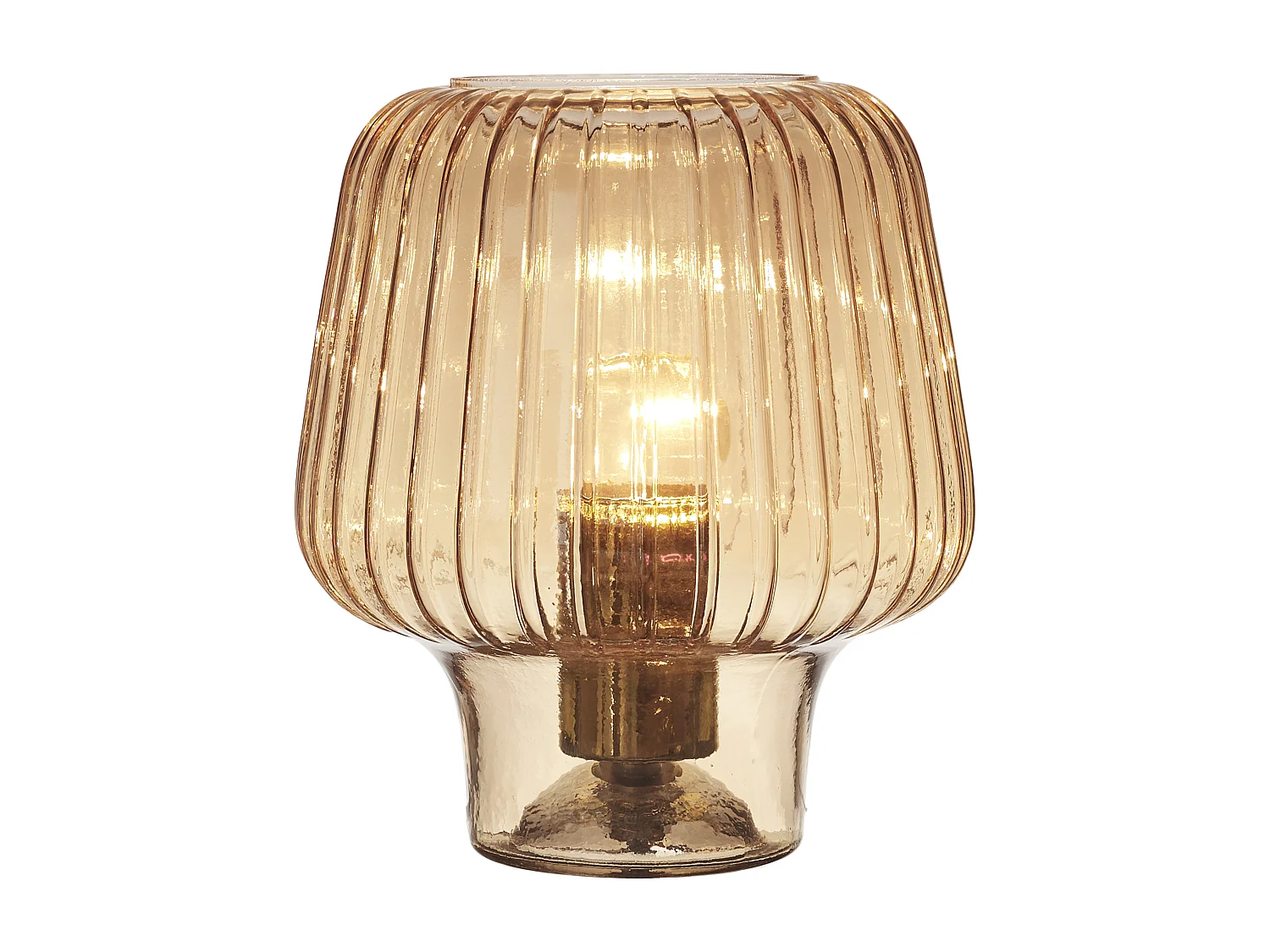 Lampe A Poser Verre Fume Marron