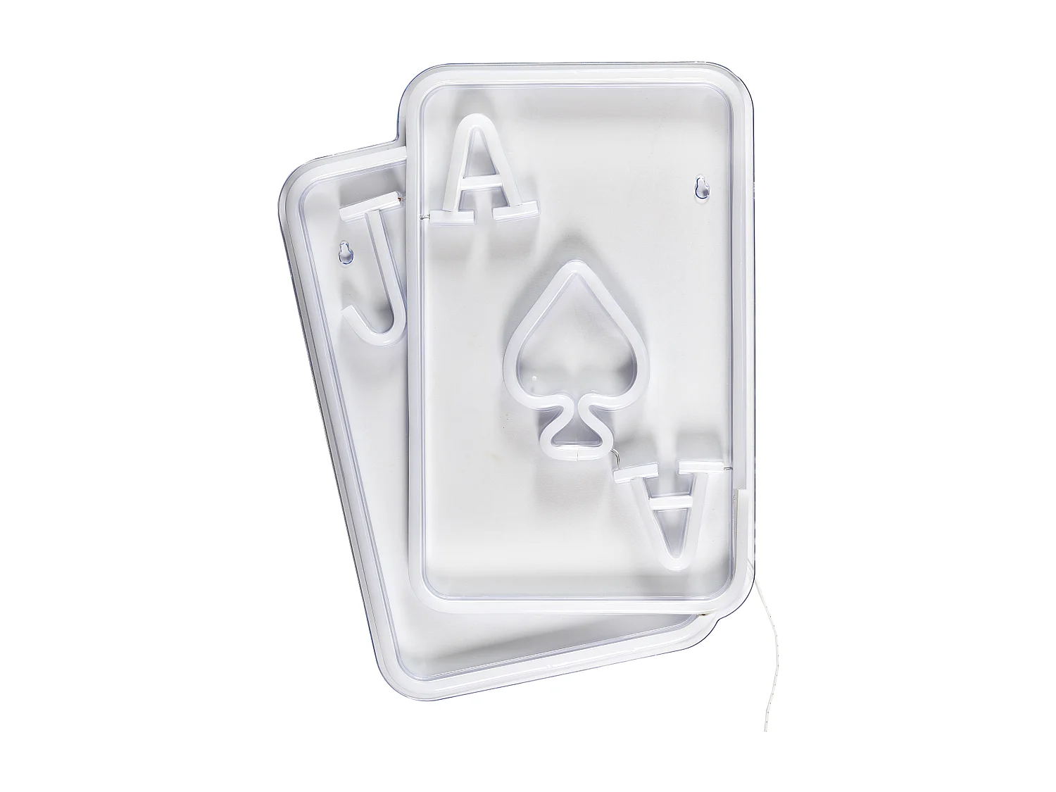 Lampe Cartes Effet Neon Usb Bleu, Blanc