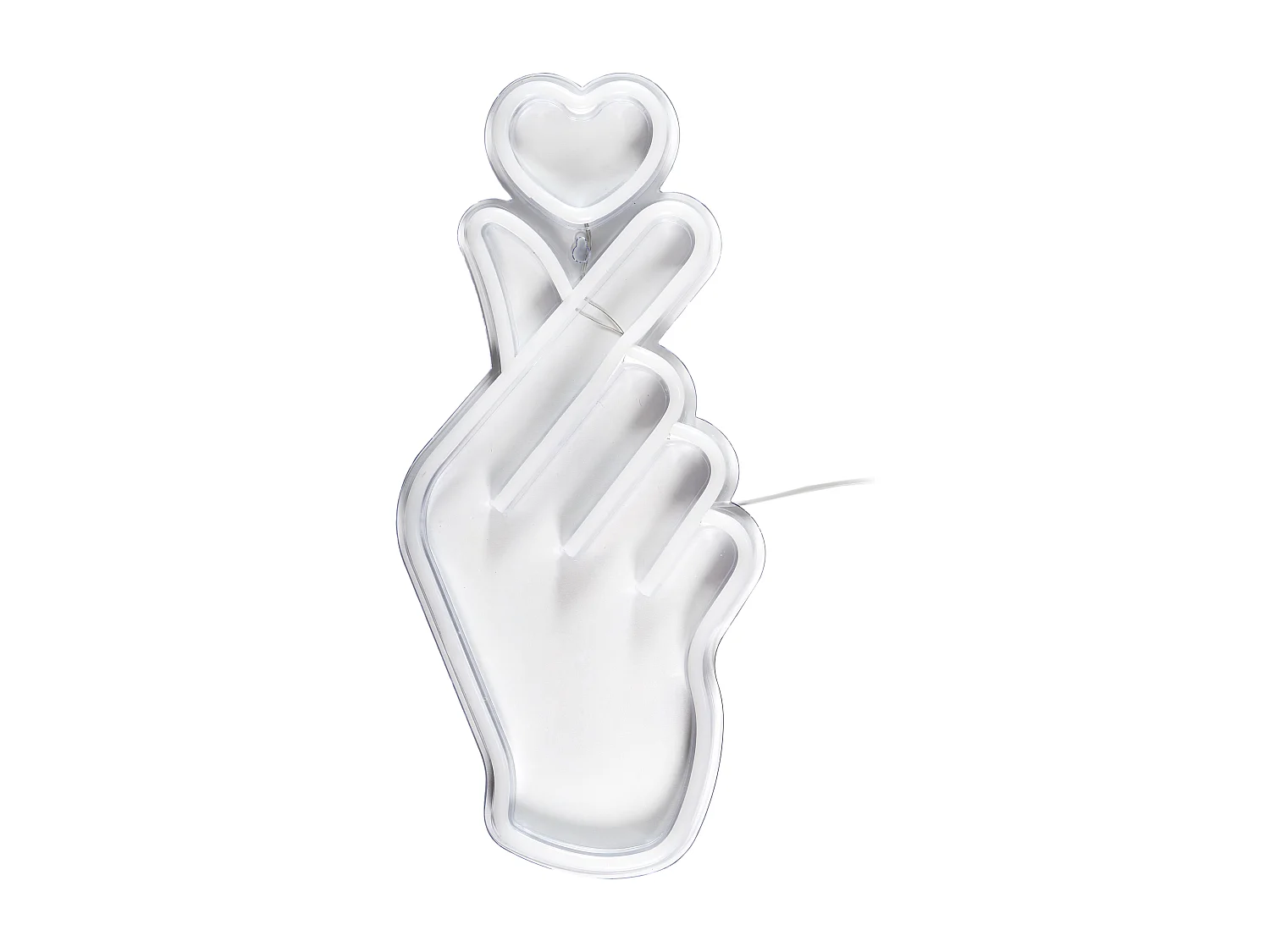 Lampe Led Effet Neon Signe Cœur Effet Usb Jaune, Rose