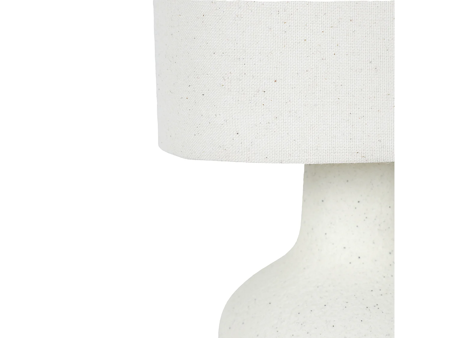 Lampe Ceramique Creme H50cm Blanc