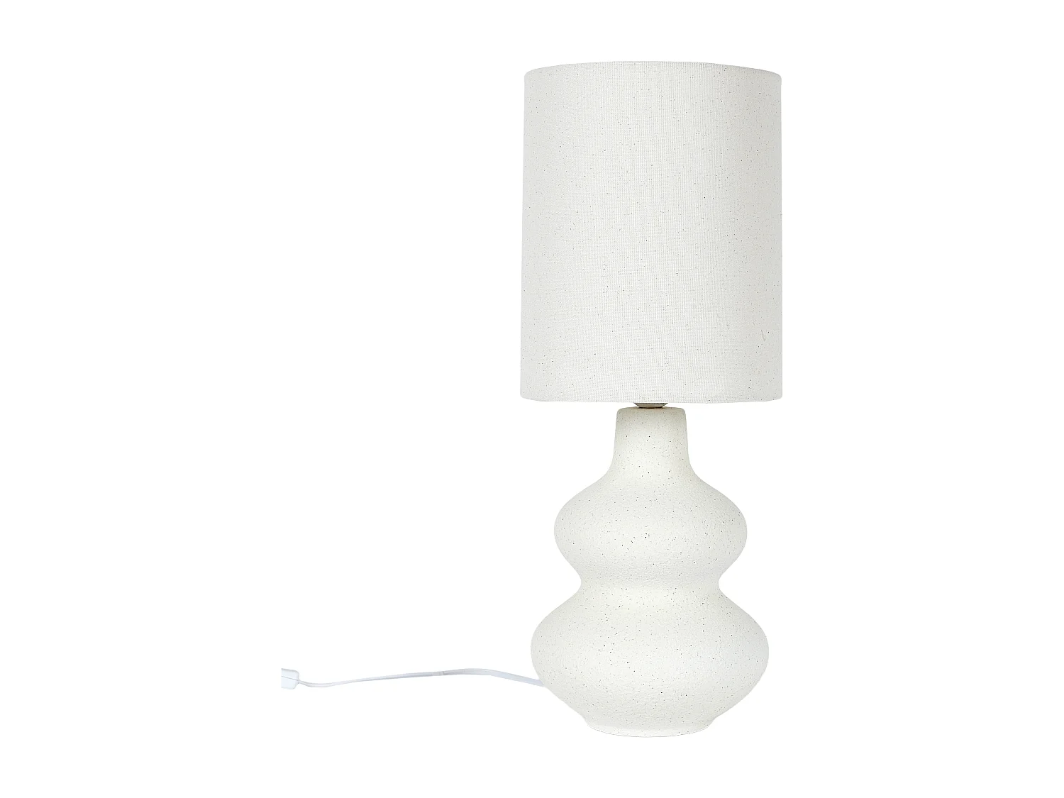 Lampe Ceramique Creme H50cm Blanc