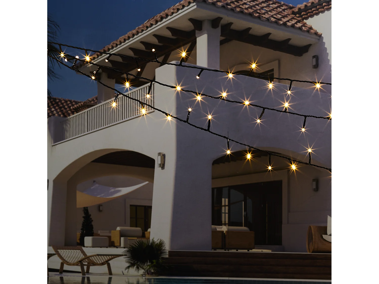 Guirlande 200 Leds A Prise Noir