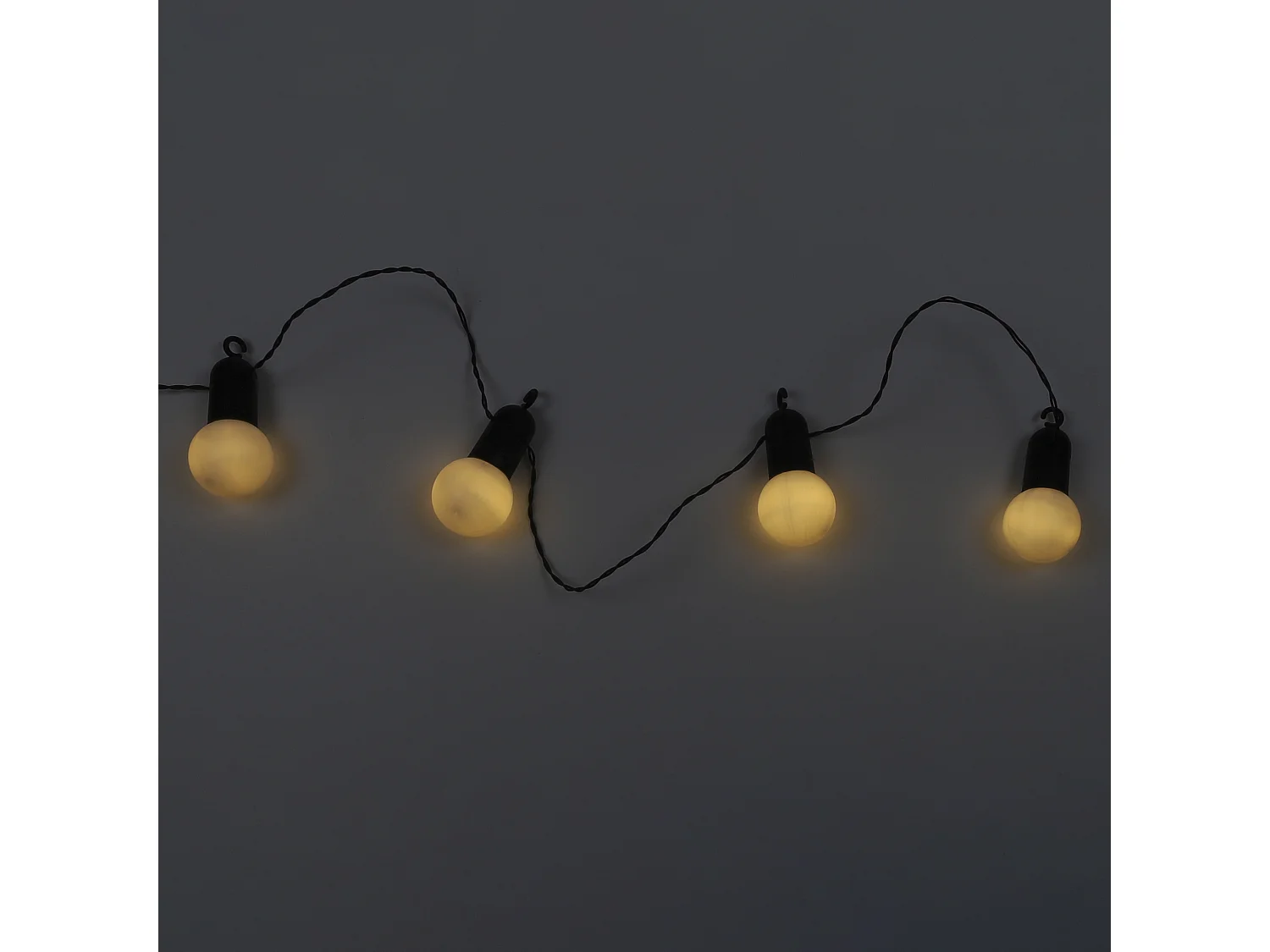 Guirlande Solaire Ampoules Blanches 20 Leds Blanc