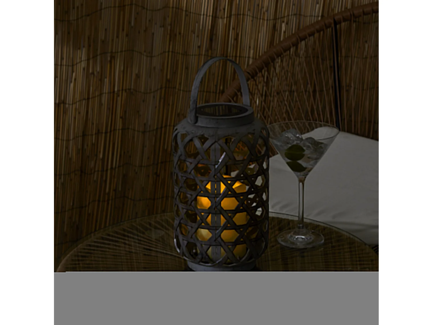 Lampe Exterieur Solaire Effet Bougie Marron