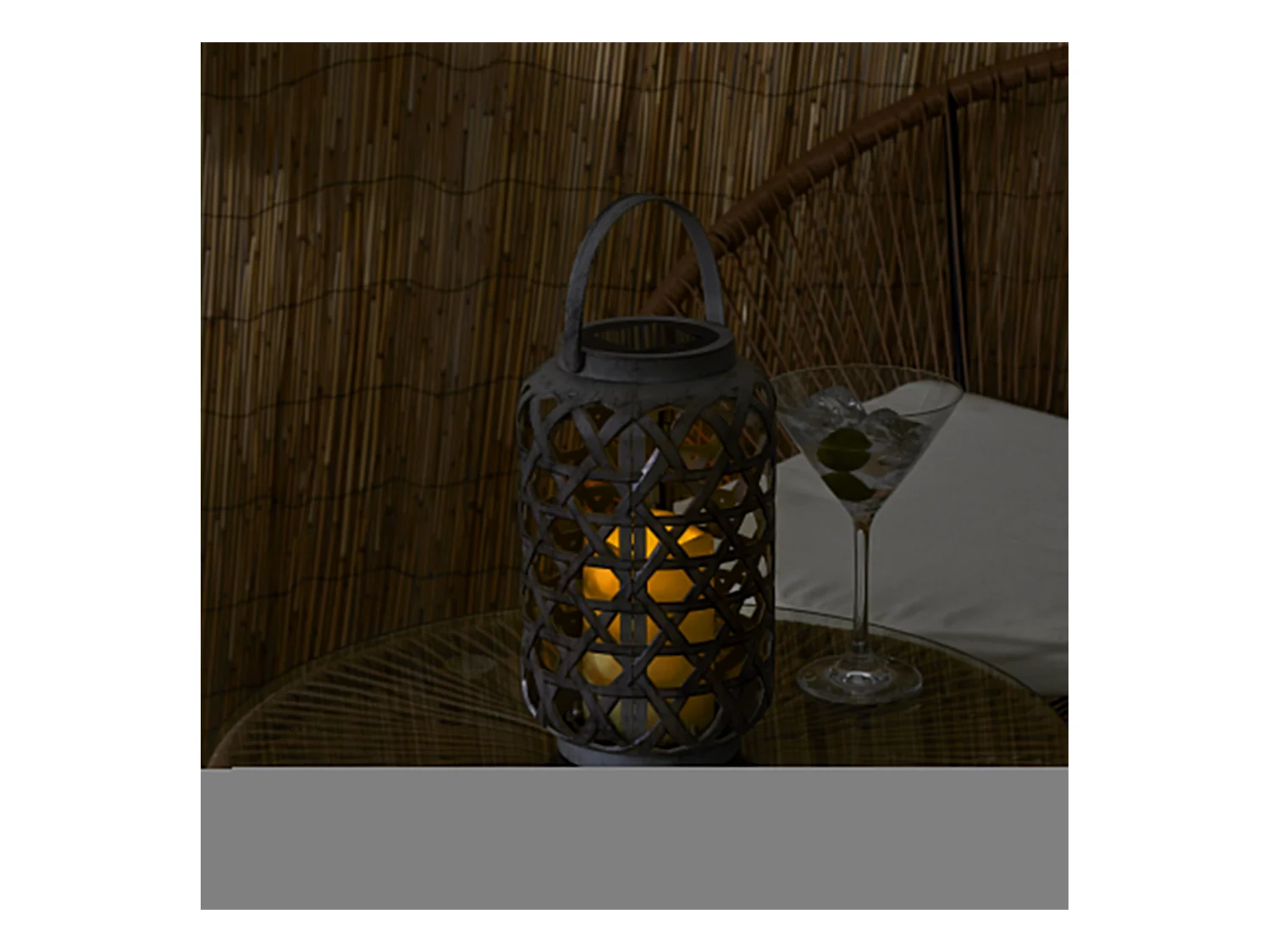 Lampe Exterieur Solaire Effet Bougie Marron