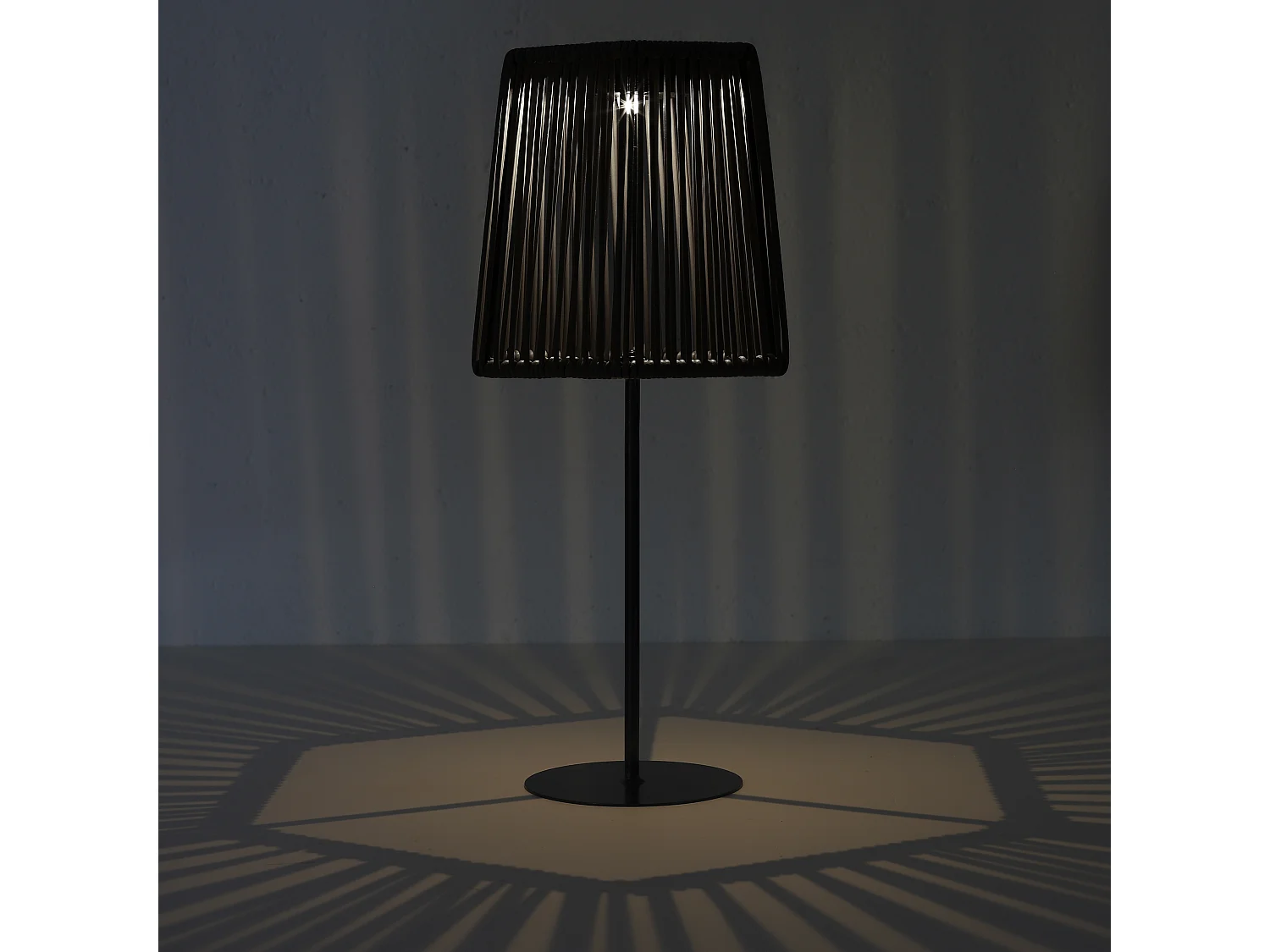 Lampe De Table Solaire Turquoise H40cm Bleu