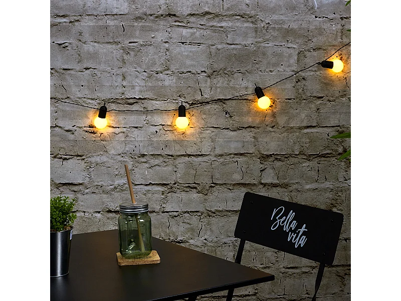 Guirlande Ampoules Blanches 20 Leds 5m70 Blanc