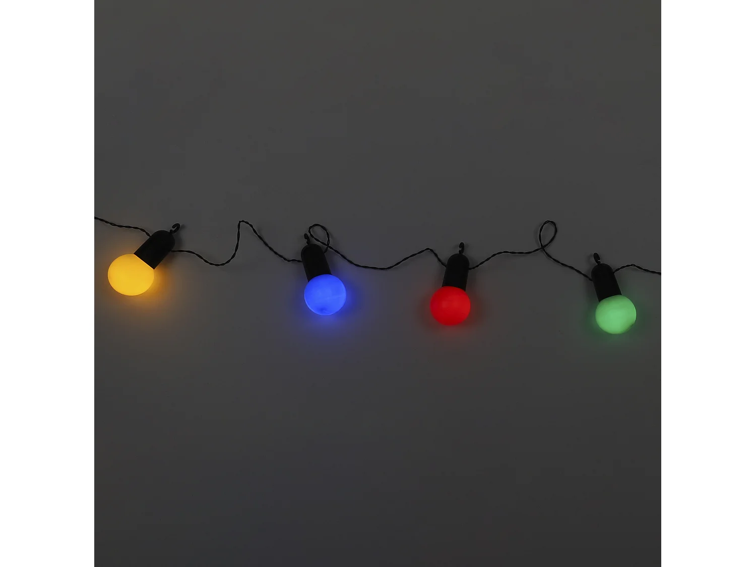 Guirlande Solaire Ampoules 4 Couleurs 20 Leds Multicolore