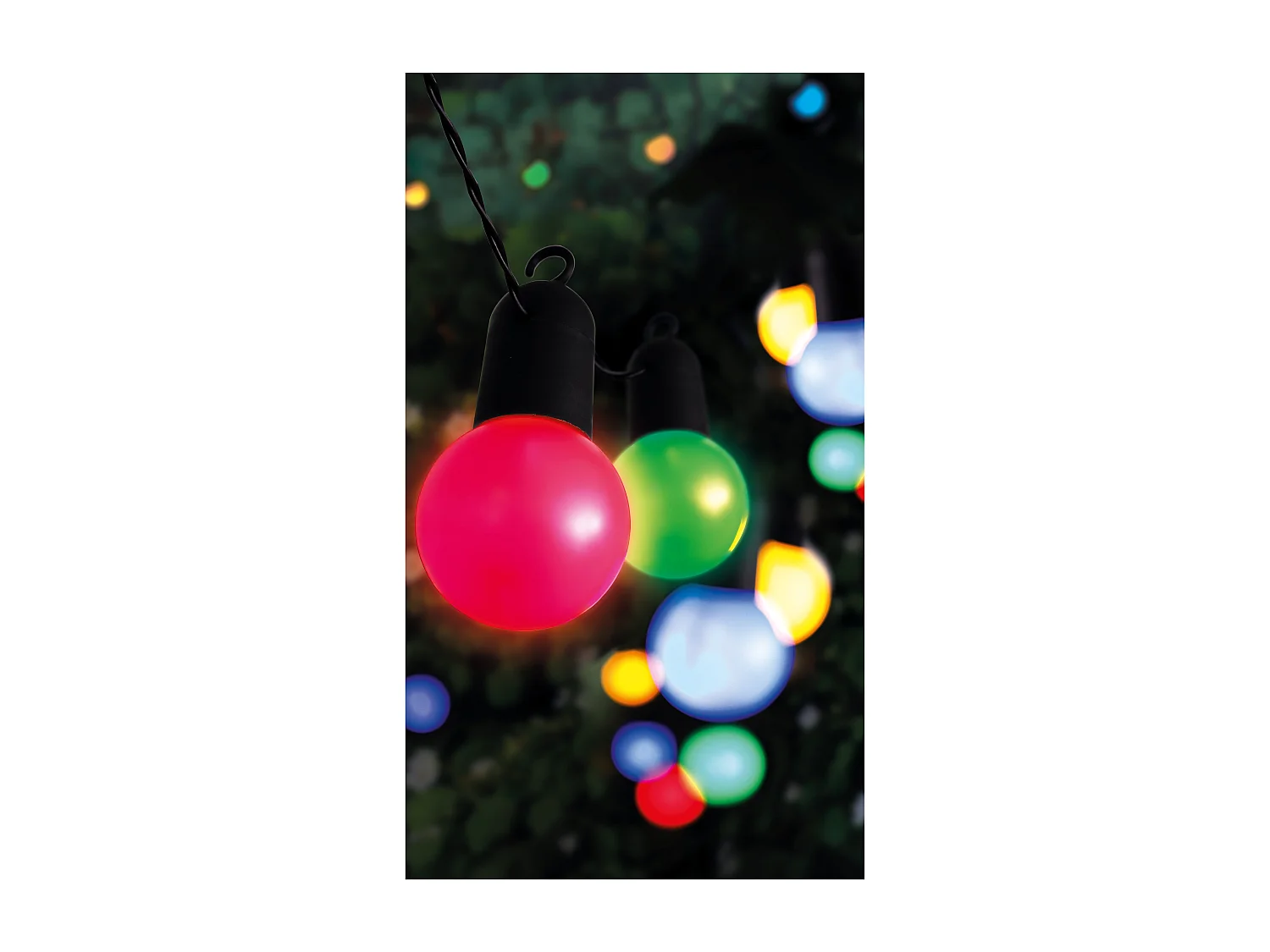 Guirlande Solaire Ampoules 4 Couleurs 20 Leds Multicolore