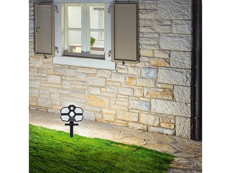 Lampe Led Solaire Avec Detecteur De Mouvement Noir