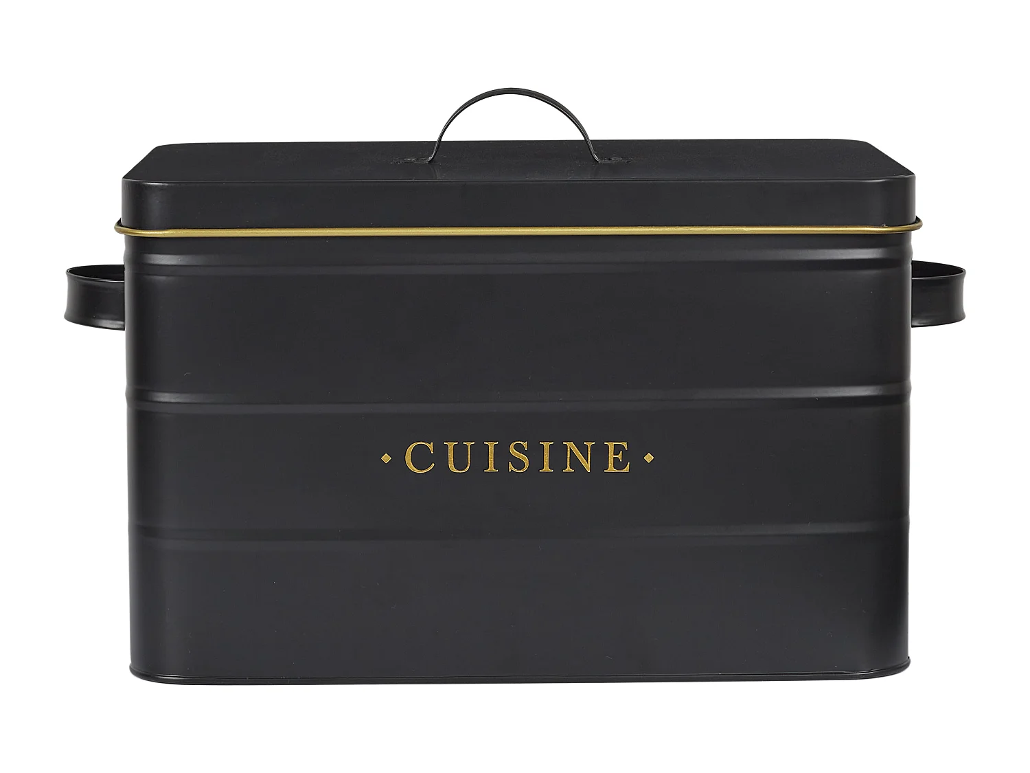 Boite Metal Noir Et Dore Cuisine M4 Noir, Or