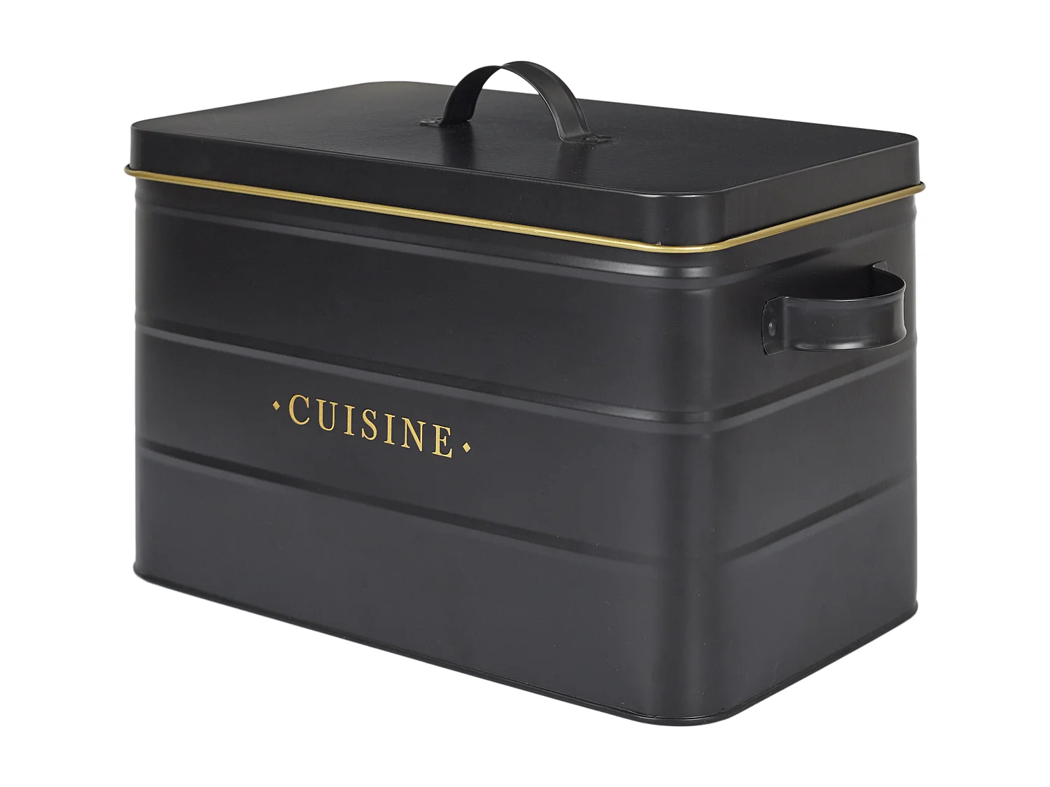 Boite Metal Noir Et Dore Cuisine M4 Noir, Or