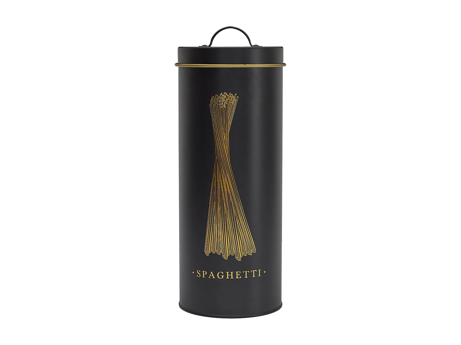 Boite Metal Noir Et Dore Spaghetti M12 Noir, Or
