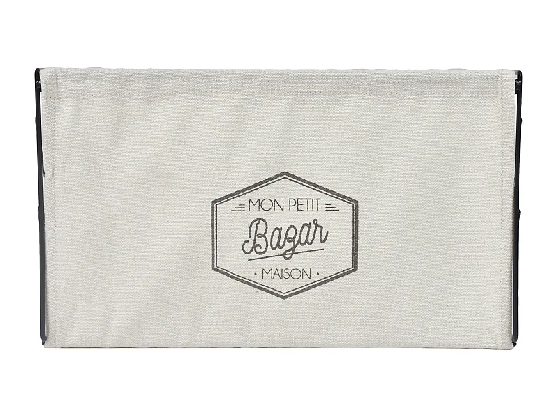 Bac De Rangement Pliable Taille M Noir, Beige