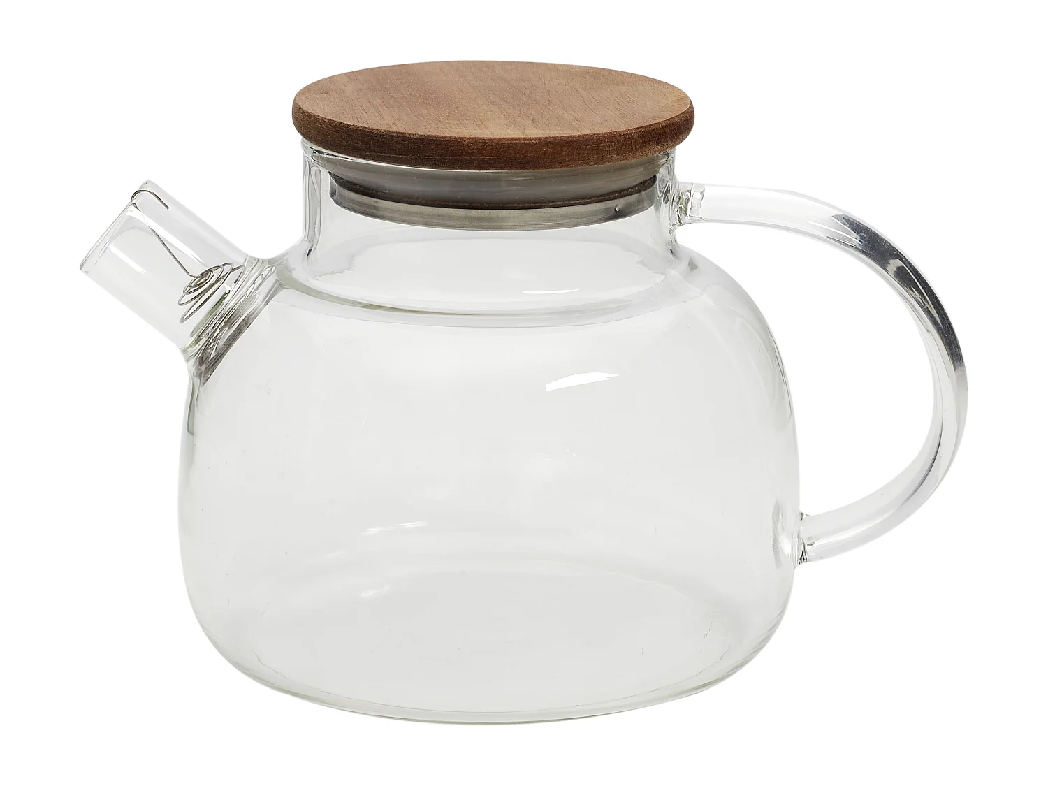 Theiere Verre Acacia 90cl In0/m12 Marron, Transparent