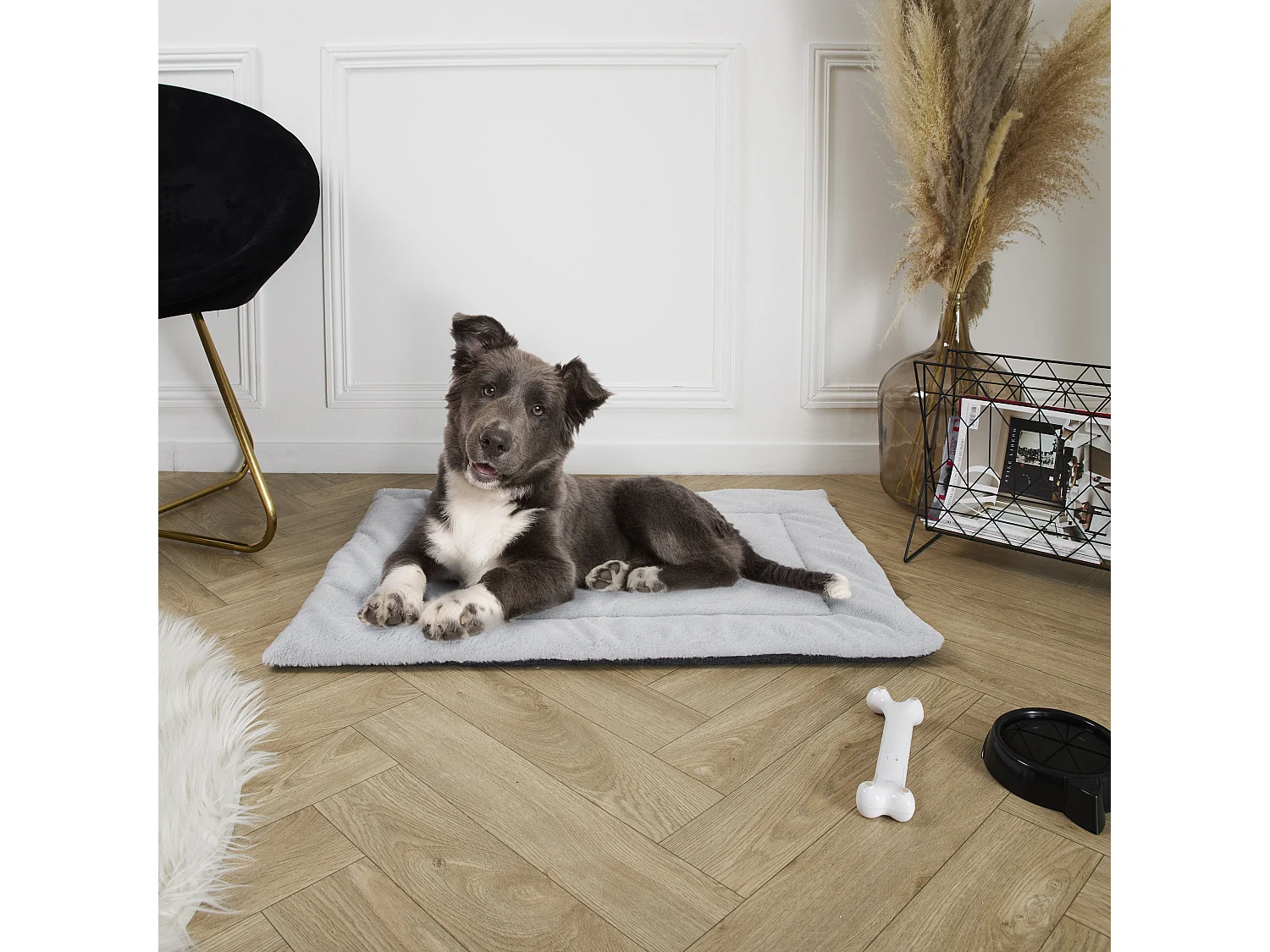 Tapis Pour Animaux 85x63cm Gris