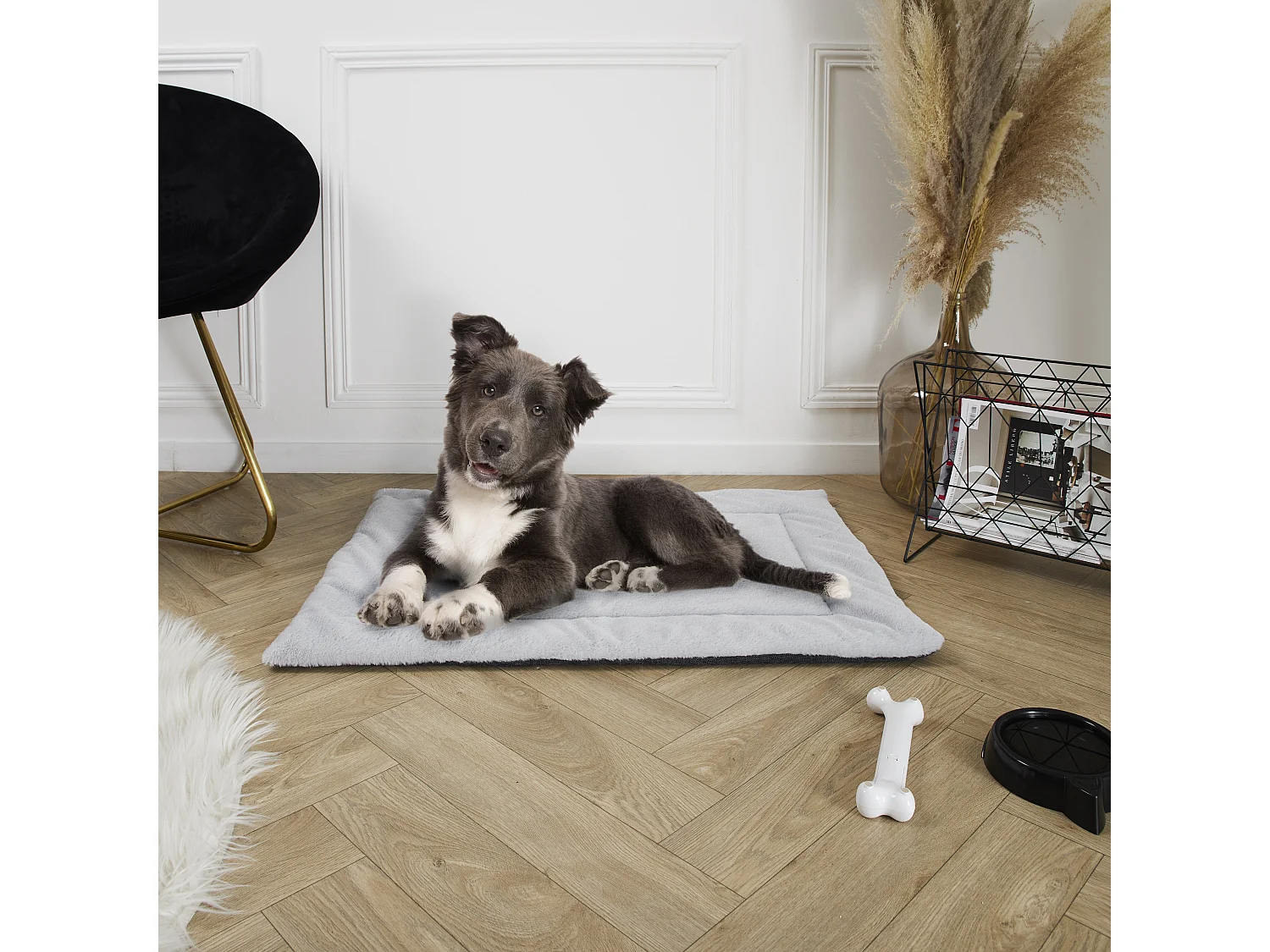 Tapis Pour Animaux 85x63cm Gris