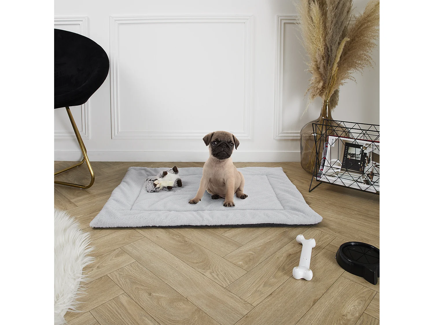 Tapis Pour Animaux 85x63cm Gris