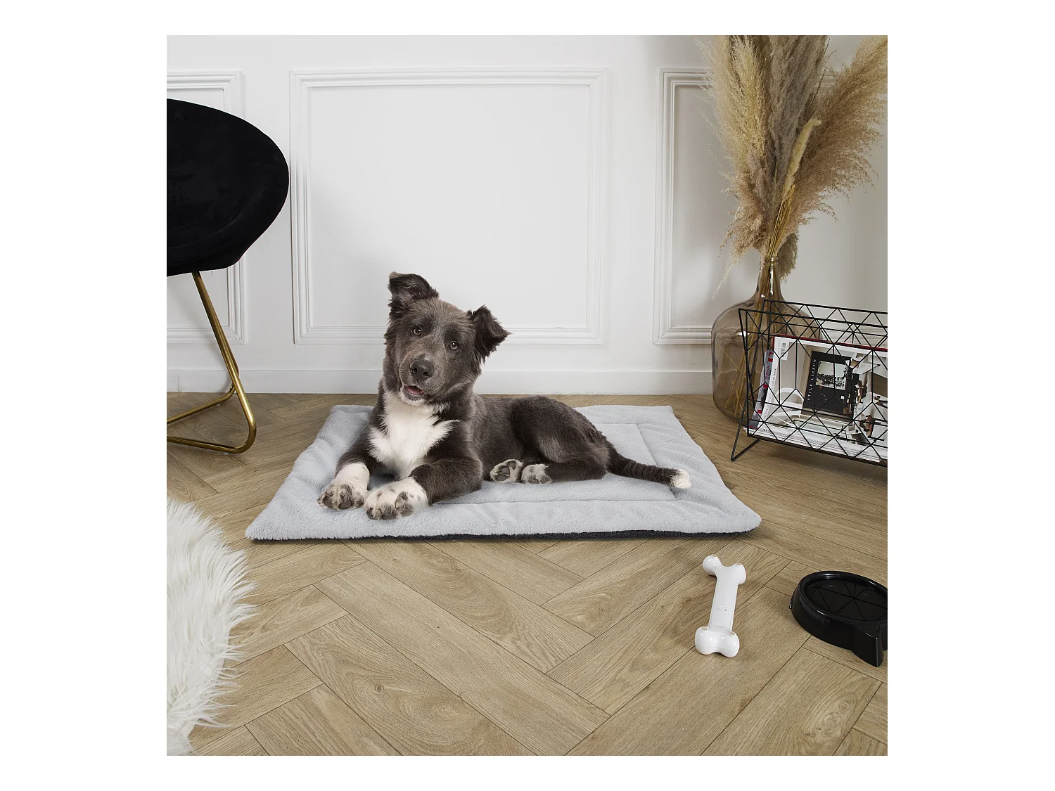 Tapis Pour Animaux 85x63cm Gris