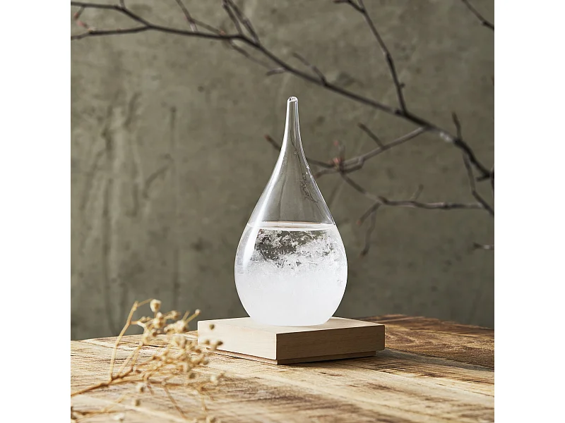 Verre Tempete H17cm Blanc, Marron, Transparent