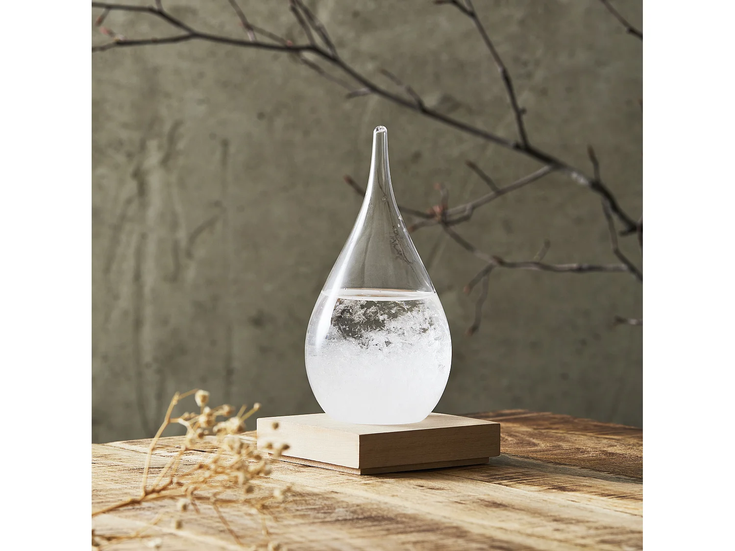 Verre Tempete H17cm Blanc, Marron, Transparent