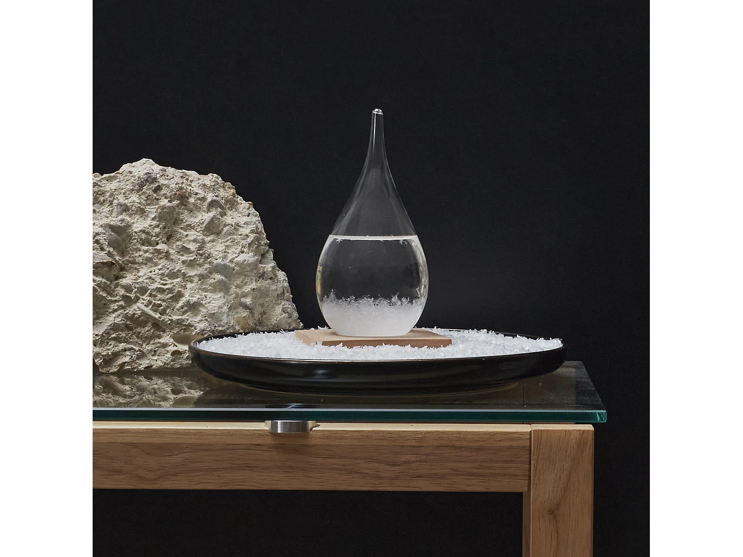 Verre Tempete H17cm Blanc, Marron, Transparent