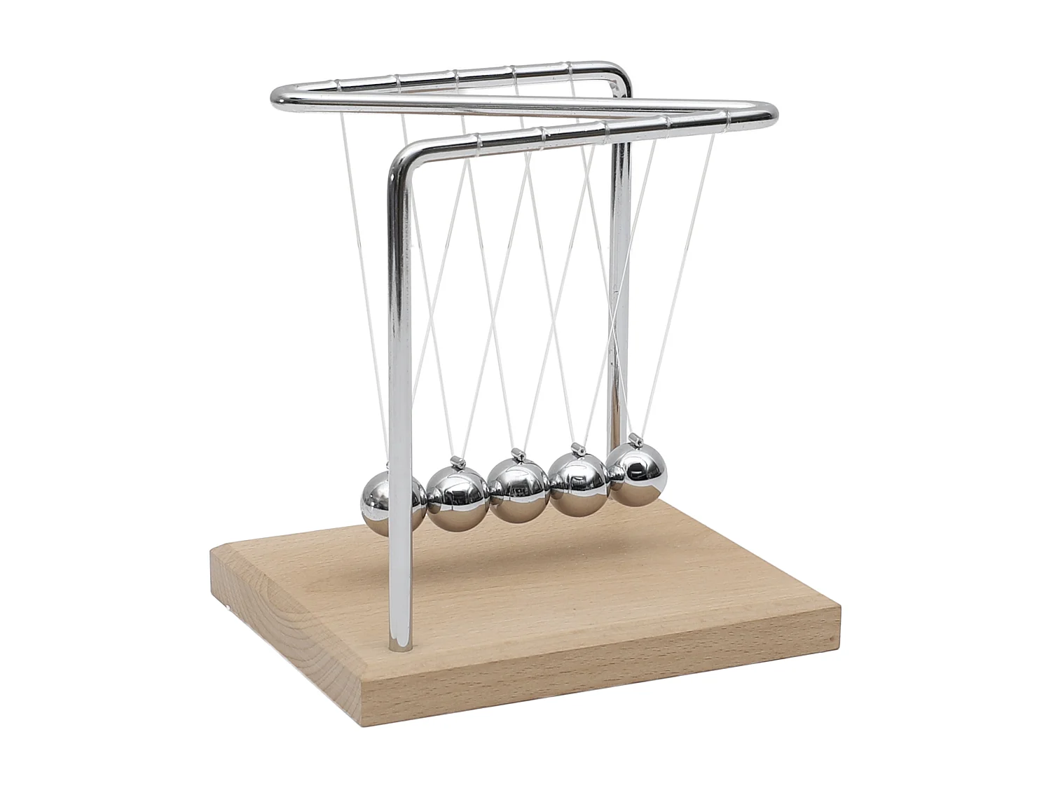 Pendule De Newton H15cm Marron, Gris