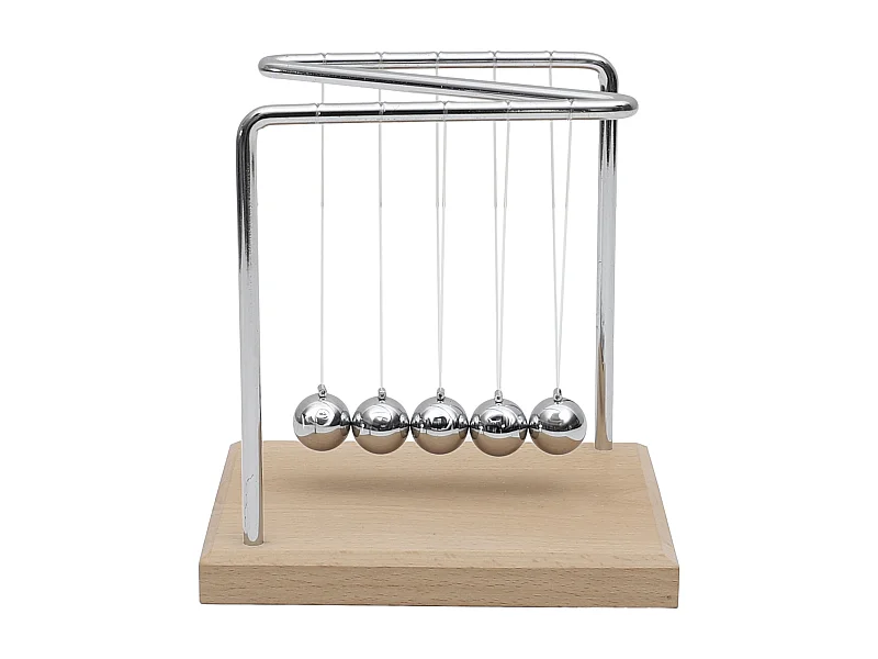 Pendule De Newton H15cm Marron, Gris