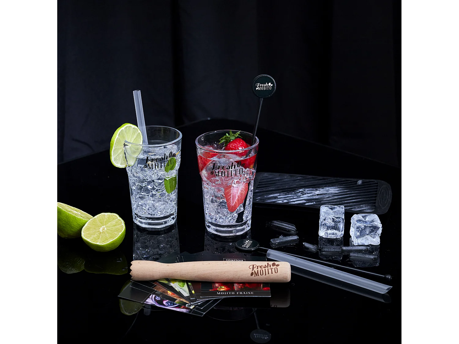 Coffret Mojito Complet Avec Recette Multicolore