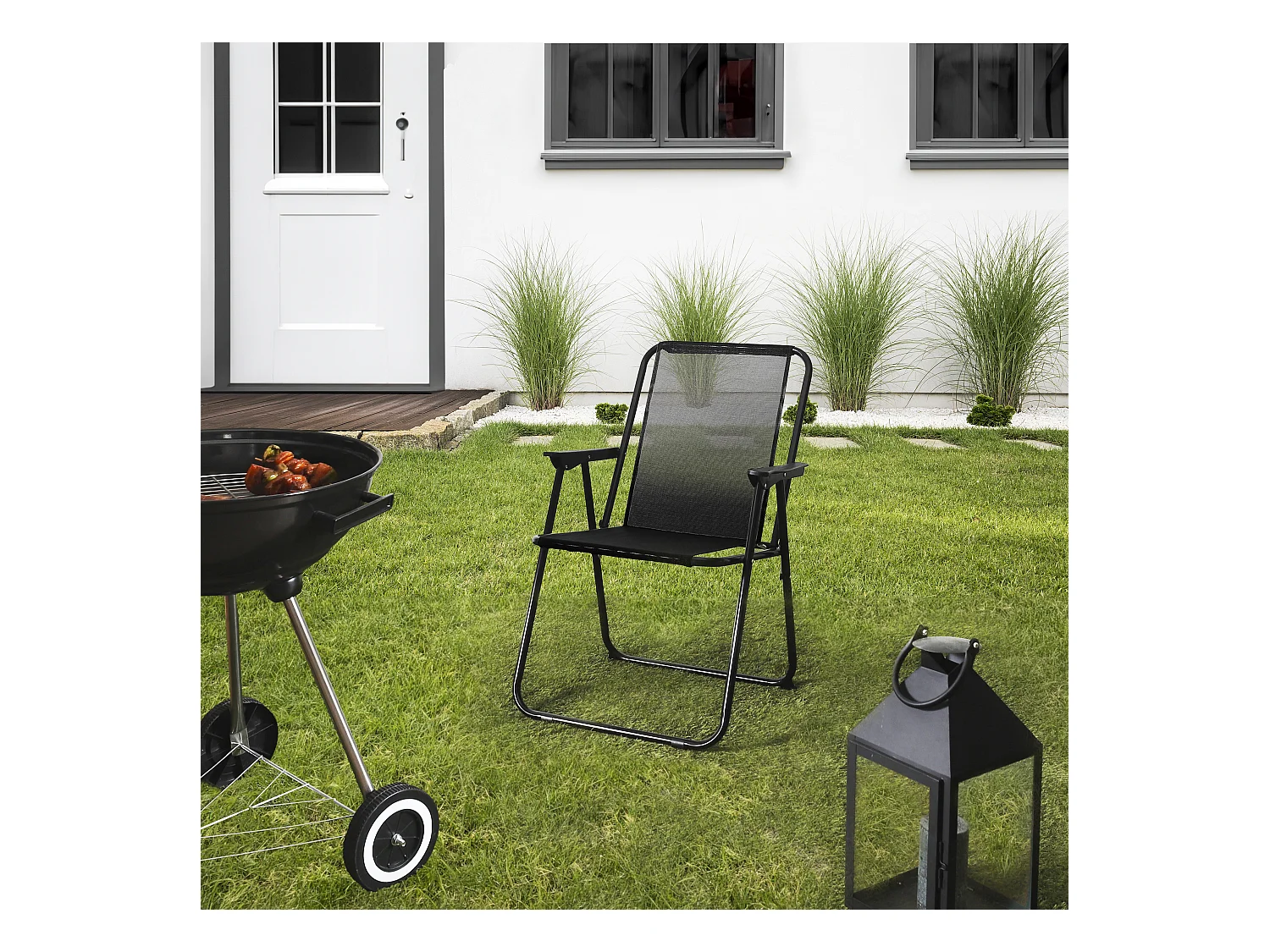 Chaise Pliante Noir Gm Noir