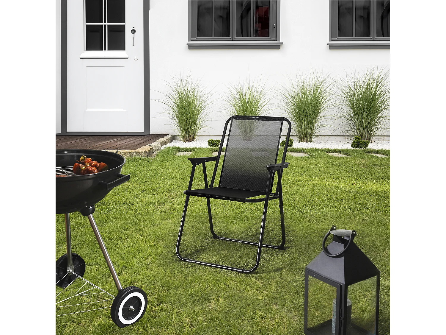 Chaise Pliante Noir Gm Noir