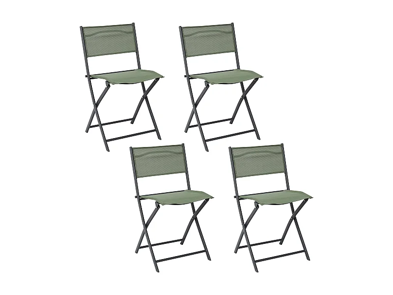 Chaise Elba Kaki - Lot De 4 Vert