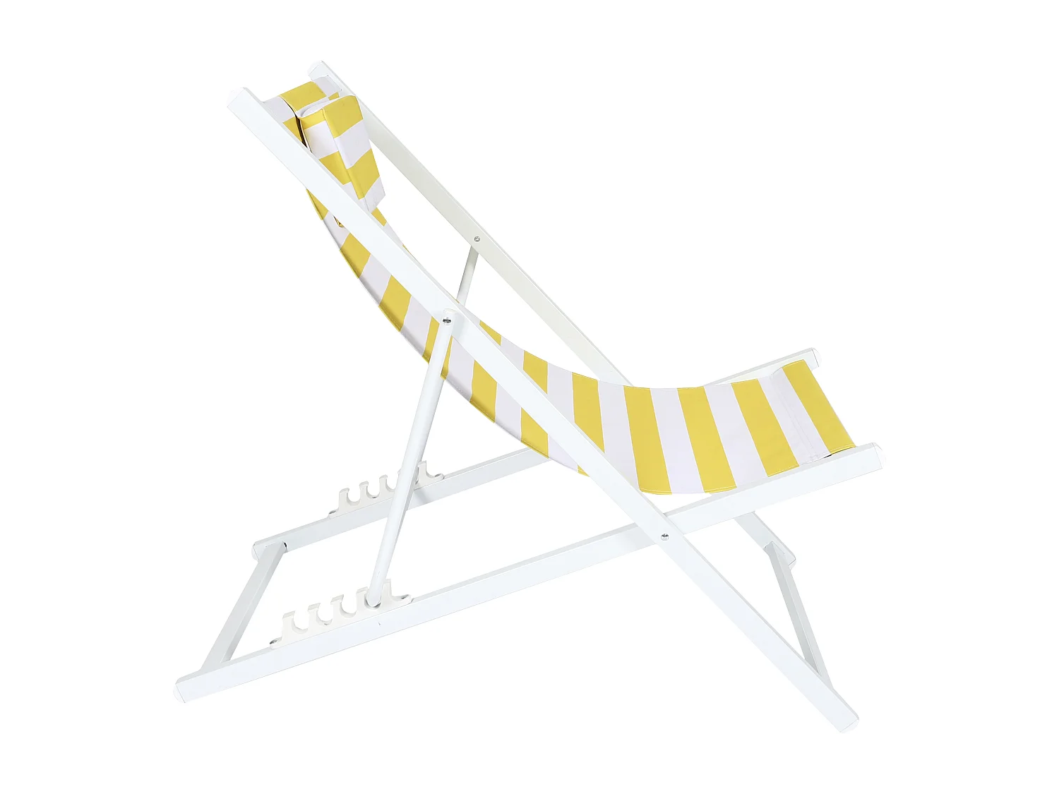 Chilienne Metal Rayures Jaunes - Lot De 4 Blanc, Jaune