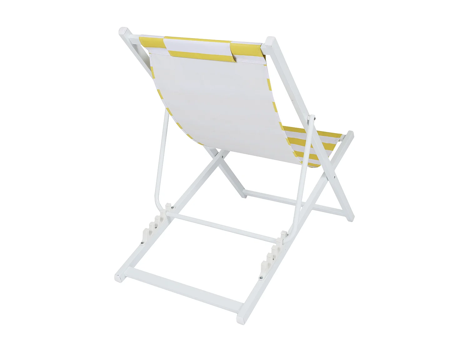 Chilienne Metal Rayures Jaunes - Lot De 4 Blanc, Jaune