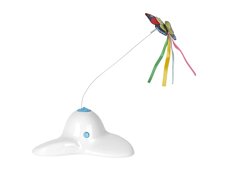 Jeu Papillon Interactif Pour Chat Blanc