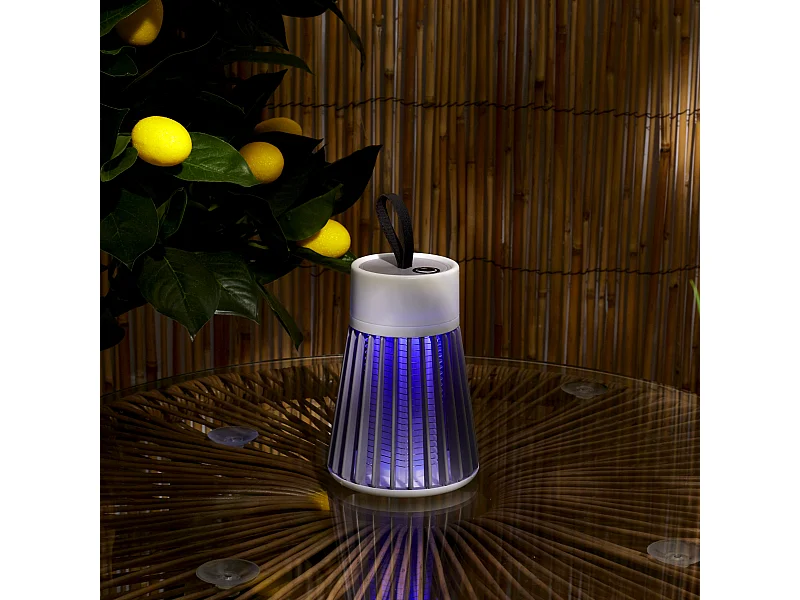 Lampe Anti Moustiques Rechargeable Gris