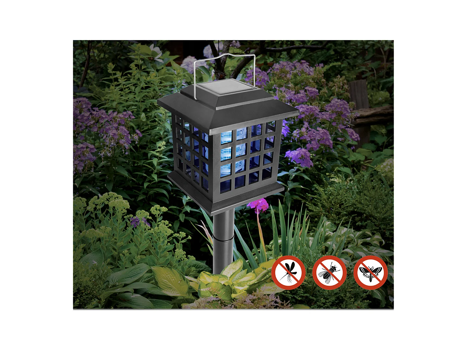 Lampe Led Solaire Anti Moustique 3 En 1 Noir