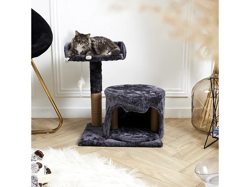 Arbre A Chat 35x30x48cm Gris