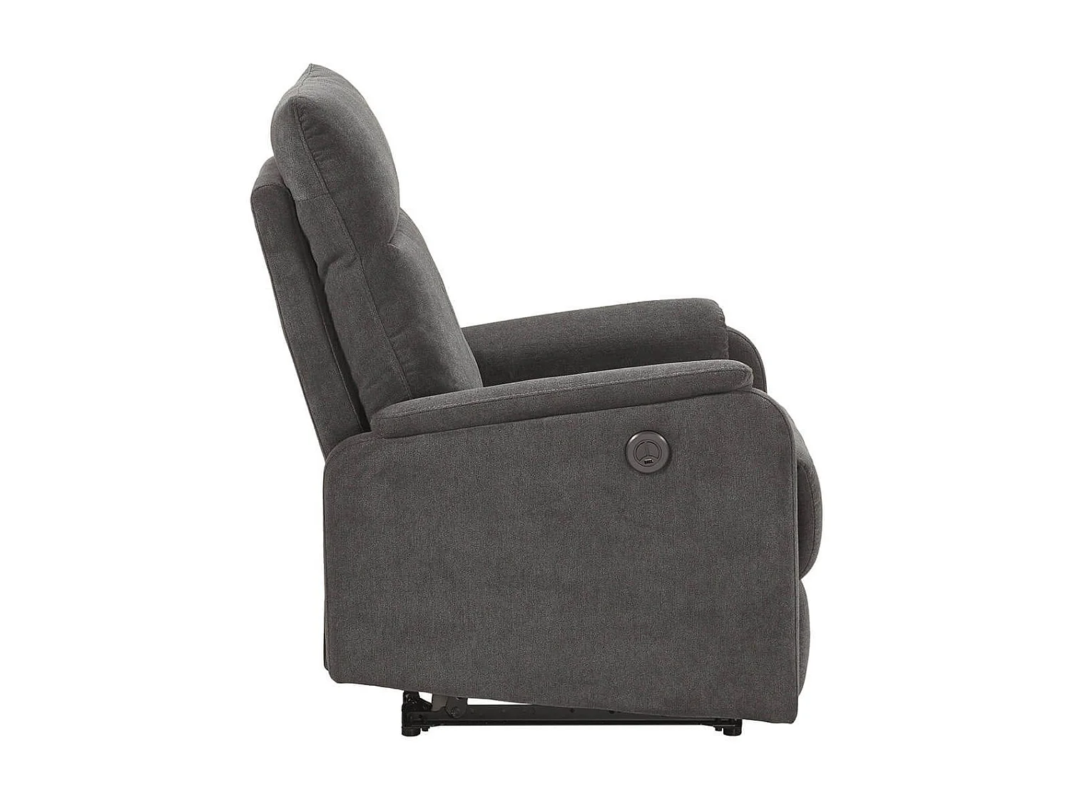 ALCANTAR - Fauteuil Relax Electrique Tissu Gris foncé