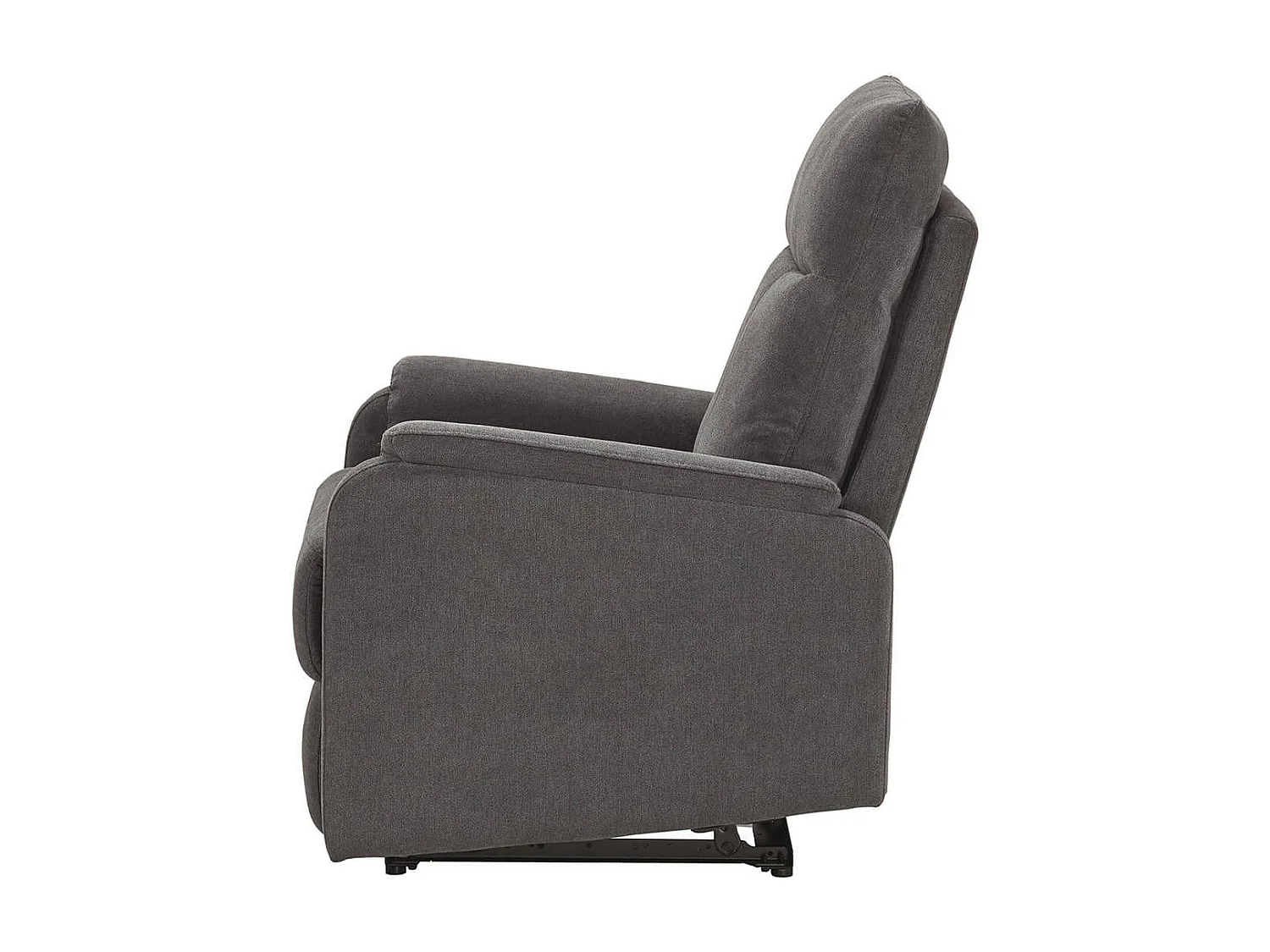 ALCANTAR - Fauteuil Relax Electrique Tissu Gris foncé