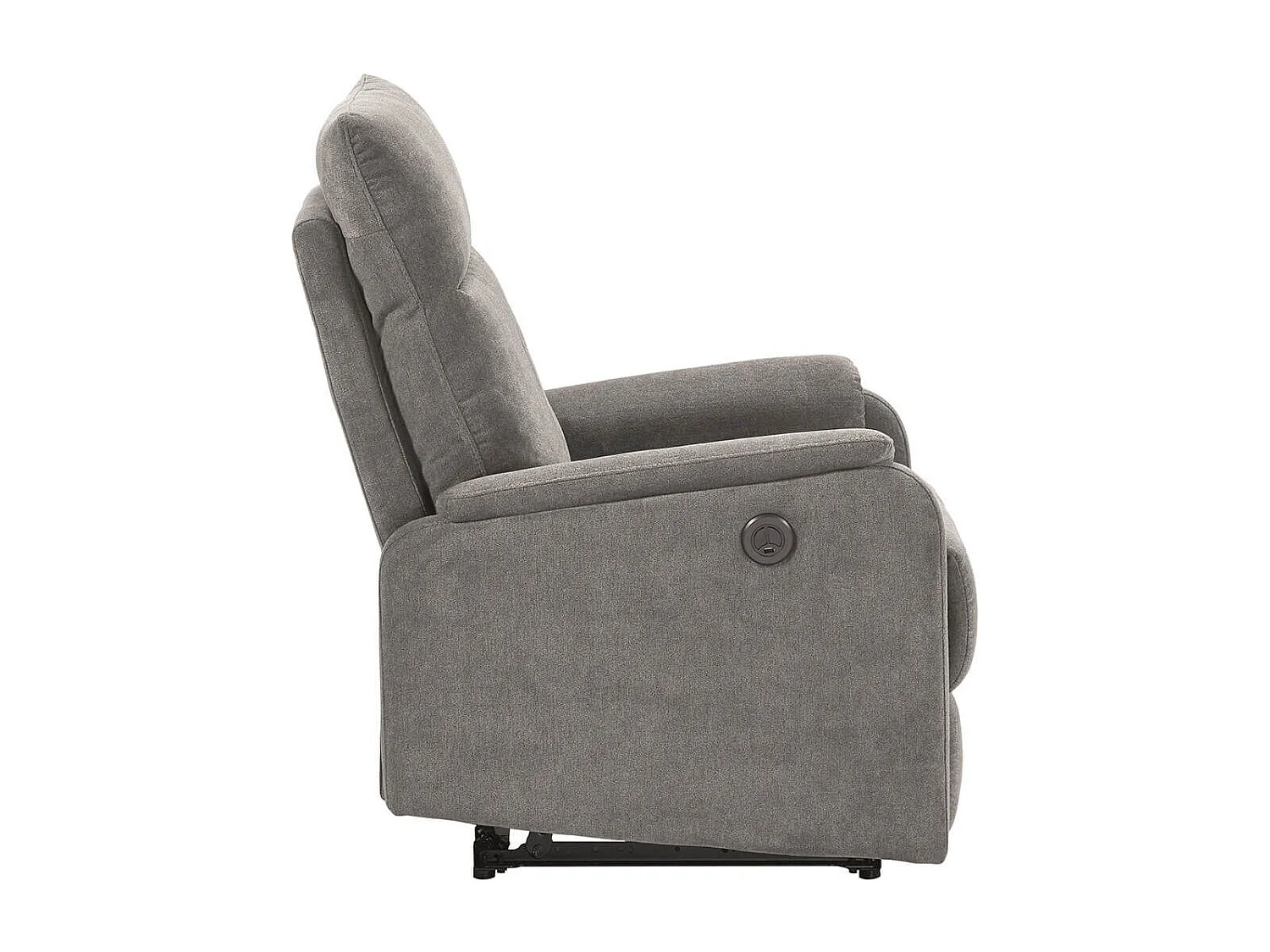 ALCANTAR - Fauteuil Relax Electrique Tissu Gris clair