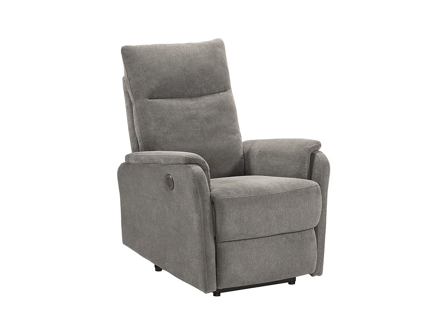 ALCANTAR - Fauteuil Relax Electrique Tissu Gris clair